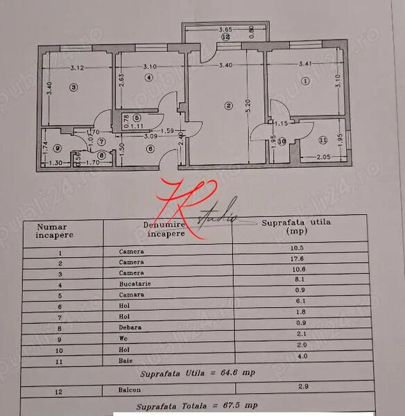 Iancului Vanzare apartament 3 camere